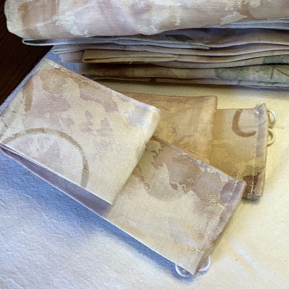 FINAL SALE PRICE 2 Pc Rod Pocket Drapery Panels + Tie Backs - Picture 5 of 5